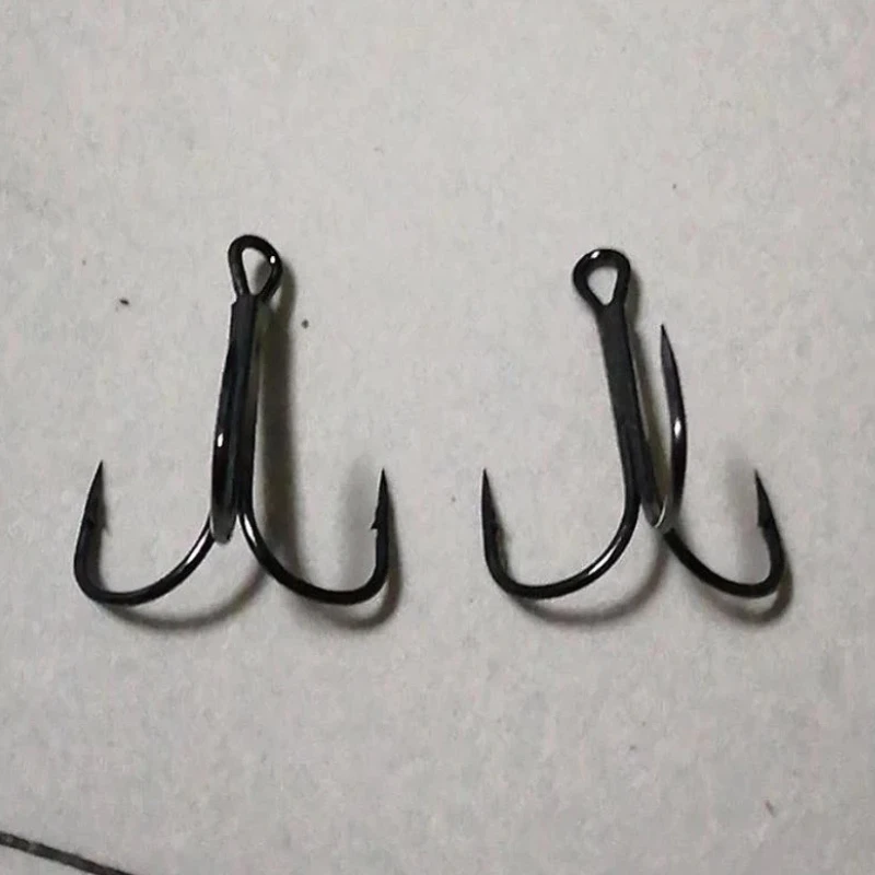 Anzuelos triples de acero alto carbono para señuelos de carpa - imagen 4