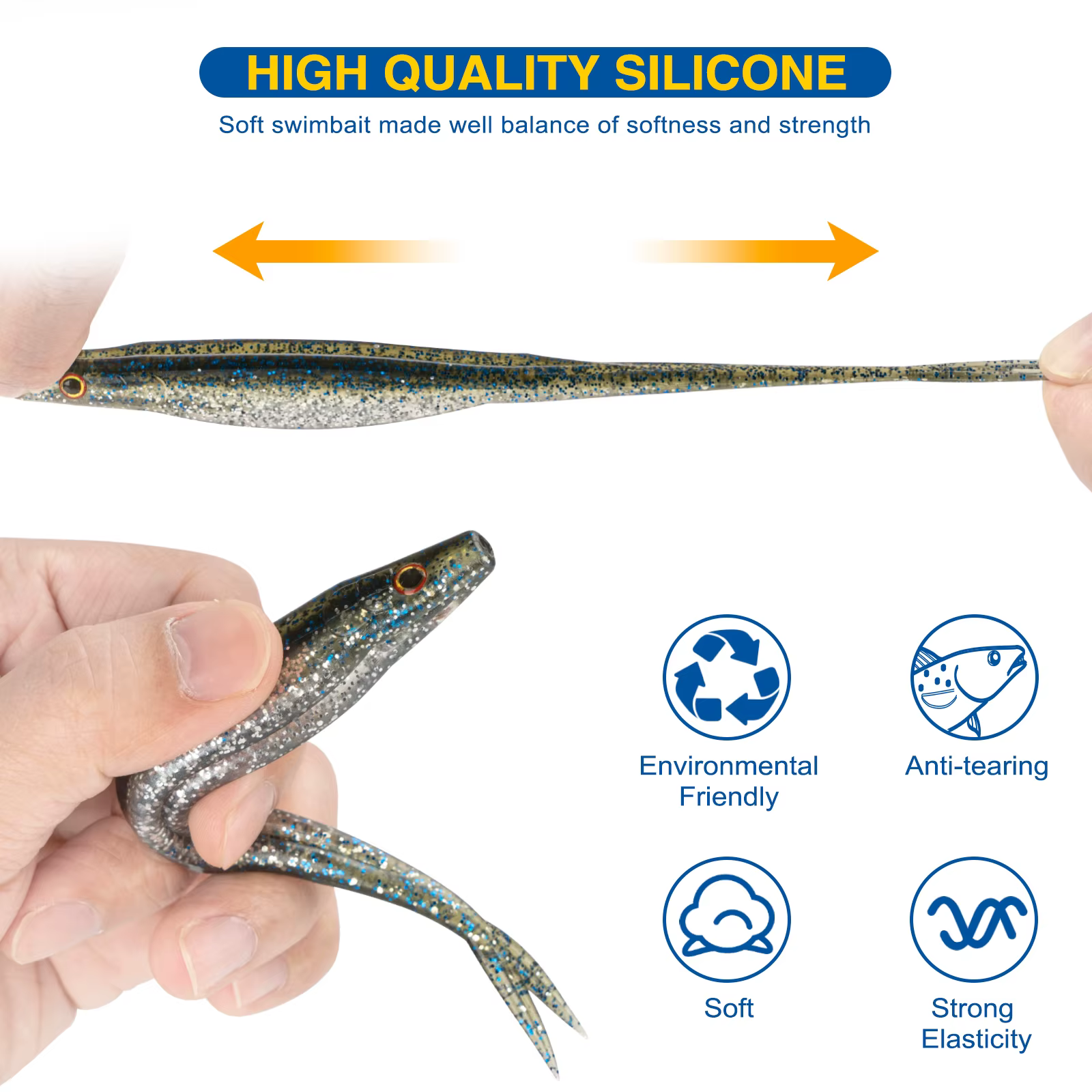 Señuelos Blandos Swimbaits 89mm Jig Head para Carpa - imagen 3