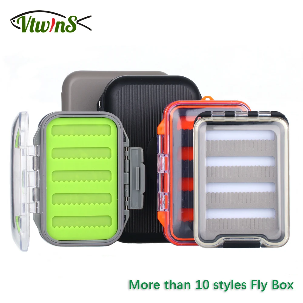 Caja impermeable para moscas Vtwins – ninfa seca con bolsillo - imagen 5