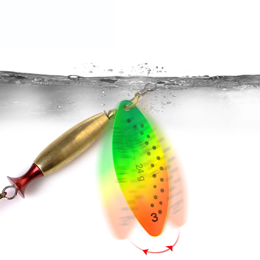 NGB Cuchara giratoria metal spoon wobbler para lucio y bass - imagen 5