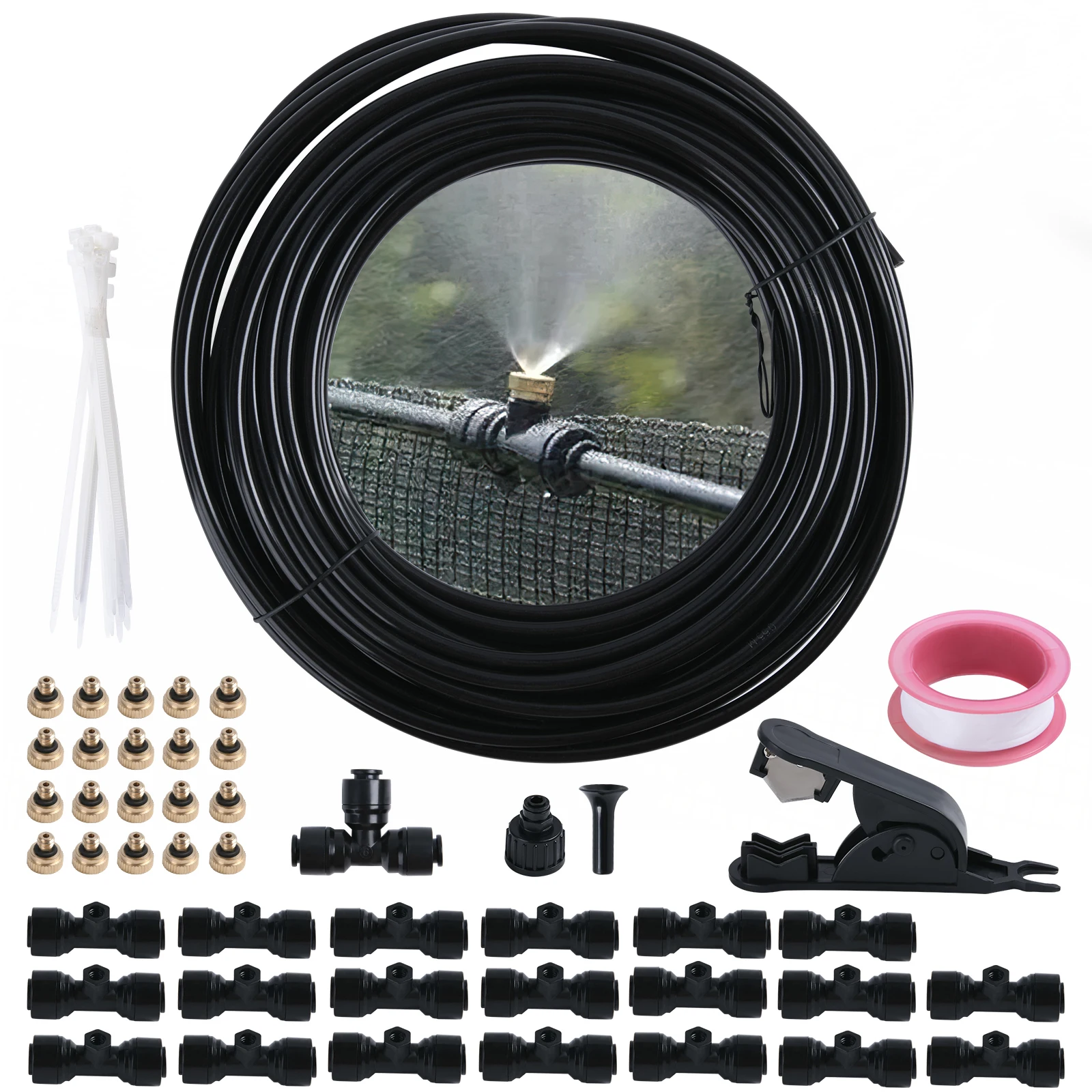 Kit de manguera flexible para nebulización de patio