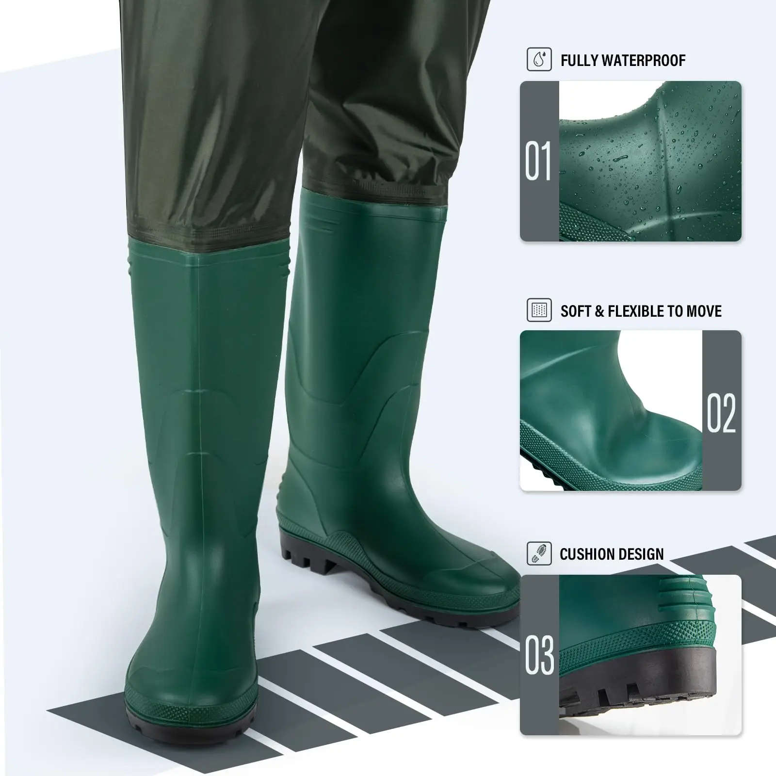 Goture Vadeadores impermeables y transpirables con nailon 70D - imagen 2