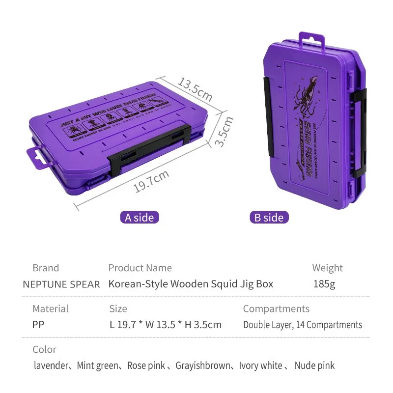 Caja doble cara para señuelos de calamar y accesorios de pesca - imagen 2