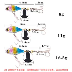 LHFSH Chatterbait con cola giratoria para lubina y trucha