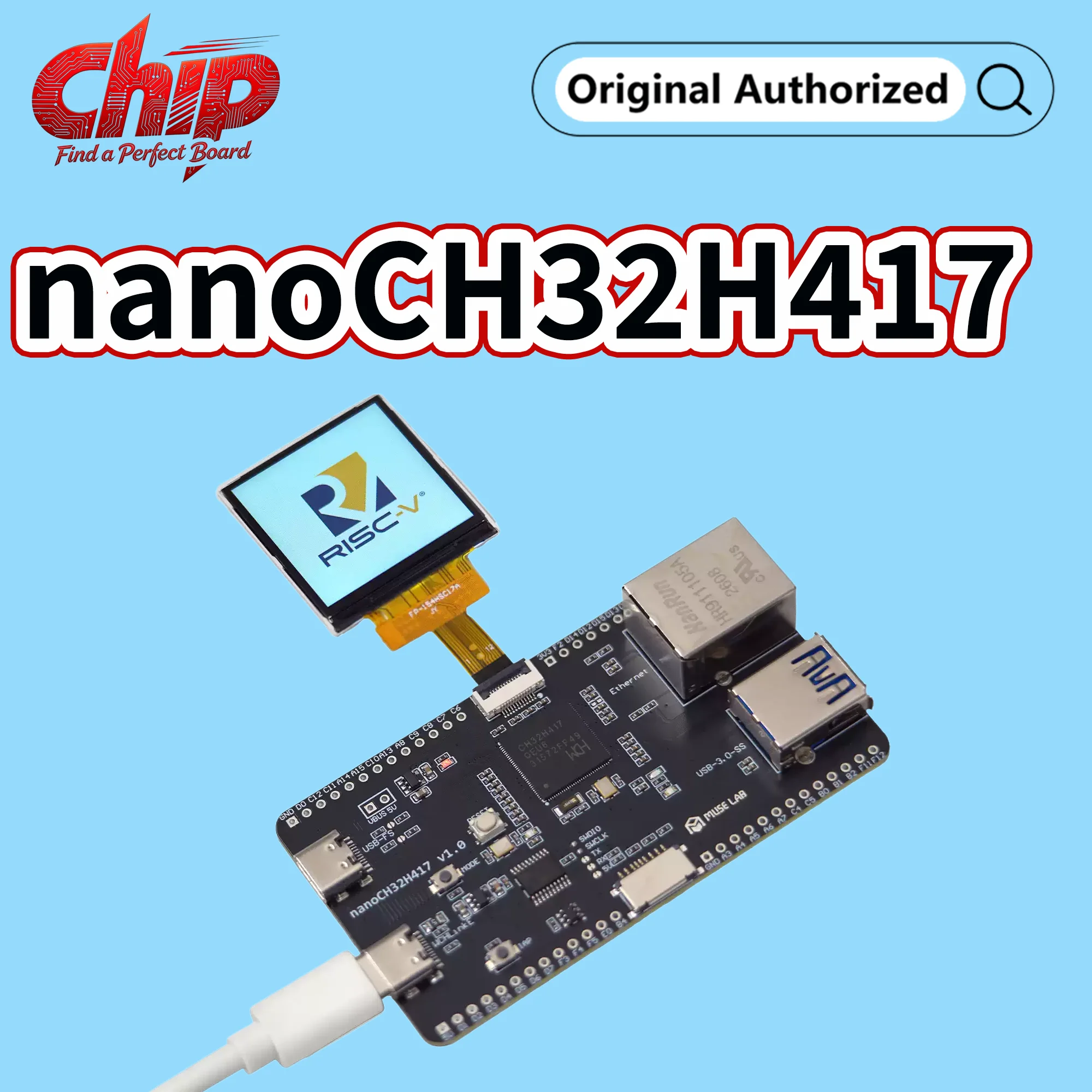 Placa RISC-V Muselab NanoCH32H417 Dual USB-C y Ethernet 100Mbps - imagen 5