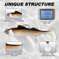 Hunthouse Monster Slayer Jig Head extra anzuelo paddle tail vinilo