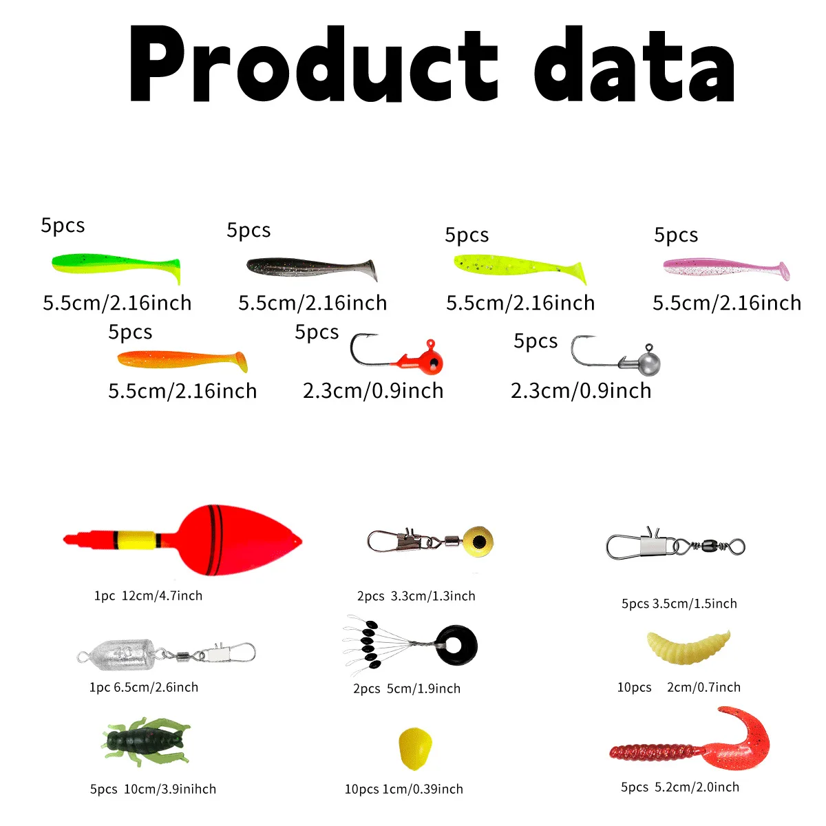 Accesorios incluidos en el set de pesca