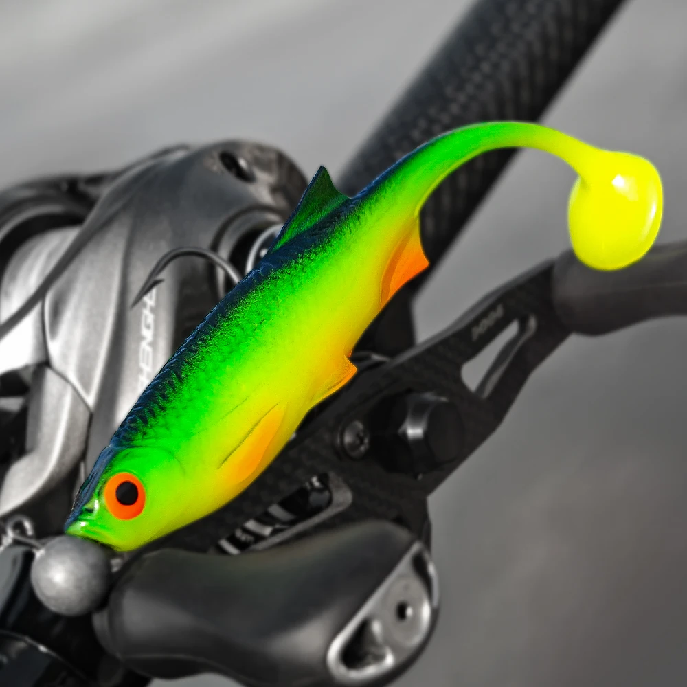 Señuelo Spinpoler Bio Shad Natural Ojos 3D para lubina y trucha - imagen 5