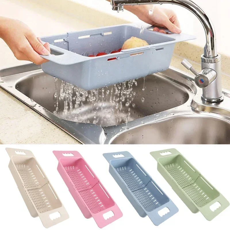 Escurridor portátil ajustable de platos y verduras para fregadero - imagen 5