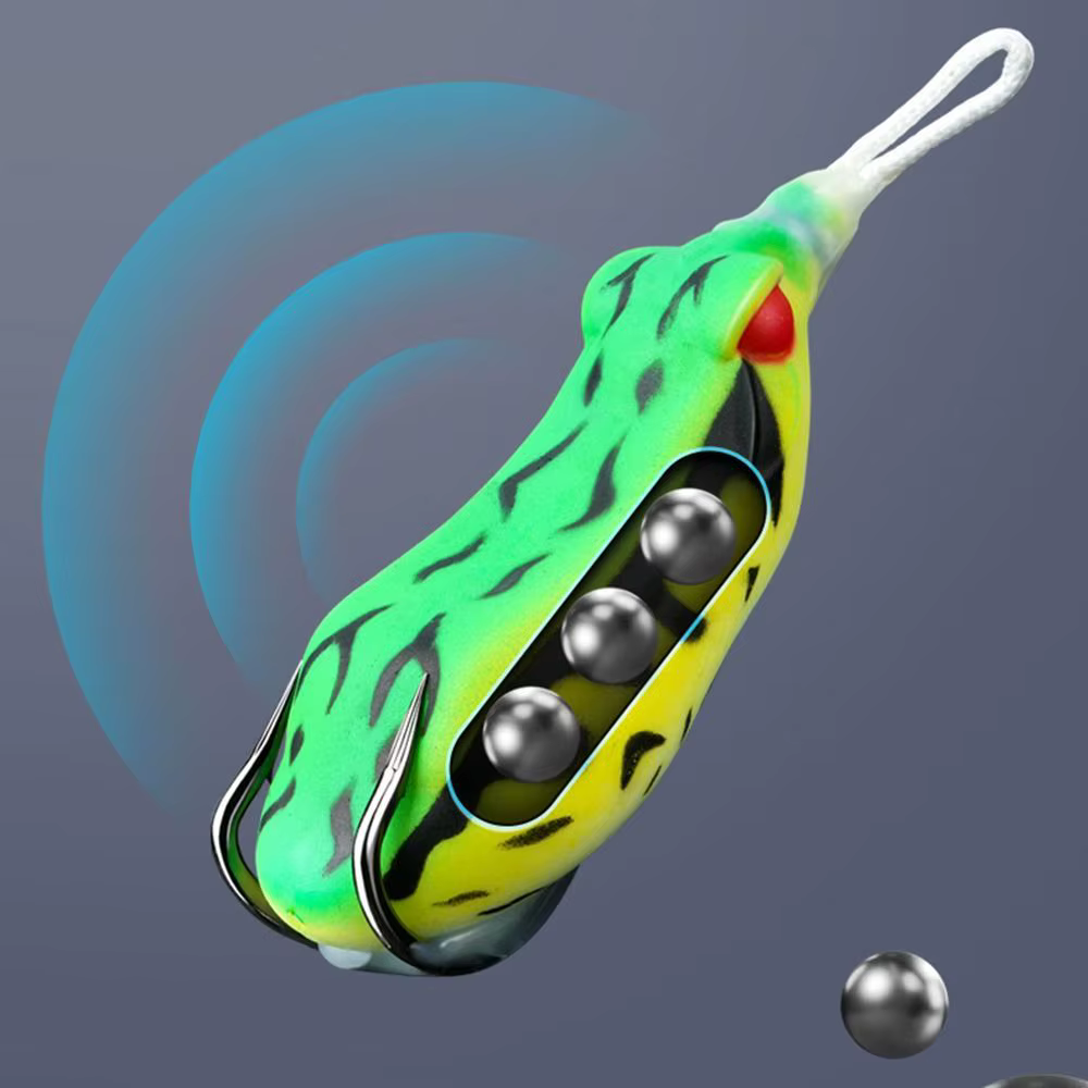 Señuelo Rana Topwater con Sonido 6.5cm – Anzuelos Dobles - imagen 4