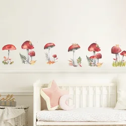 Pegatinas de pared infantiles: bosque de hadas, setas y plantas
