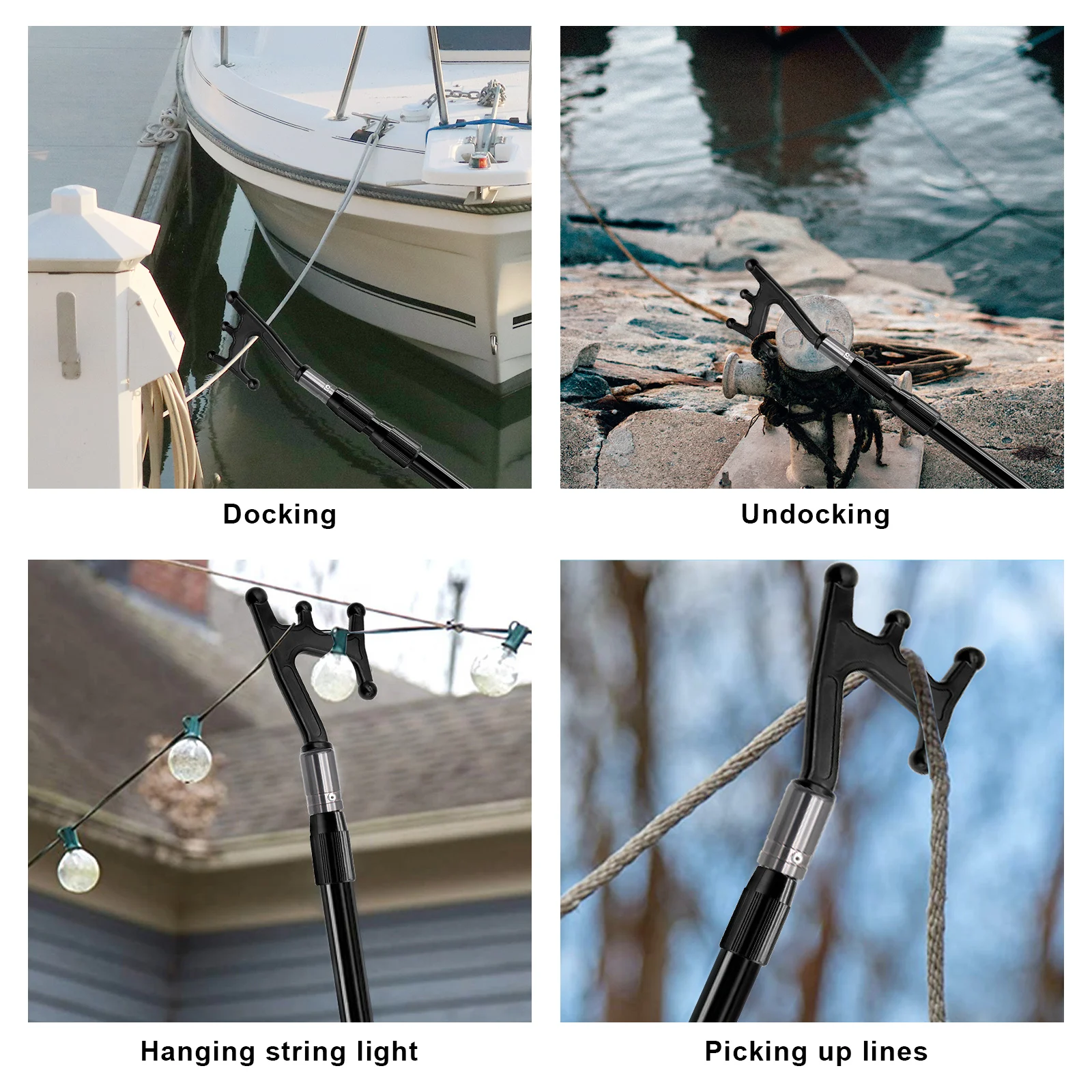 Gancho extensible con cuentas luminosas SANLIKE – Fibra de vidrio flotante para barco - imagen 4