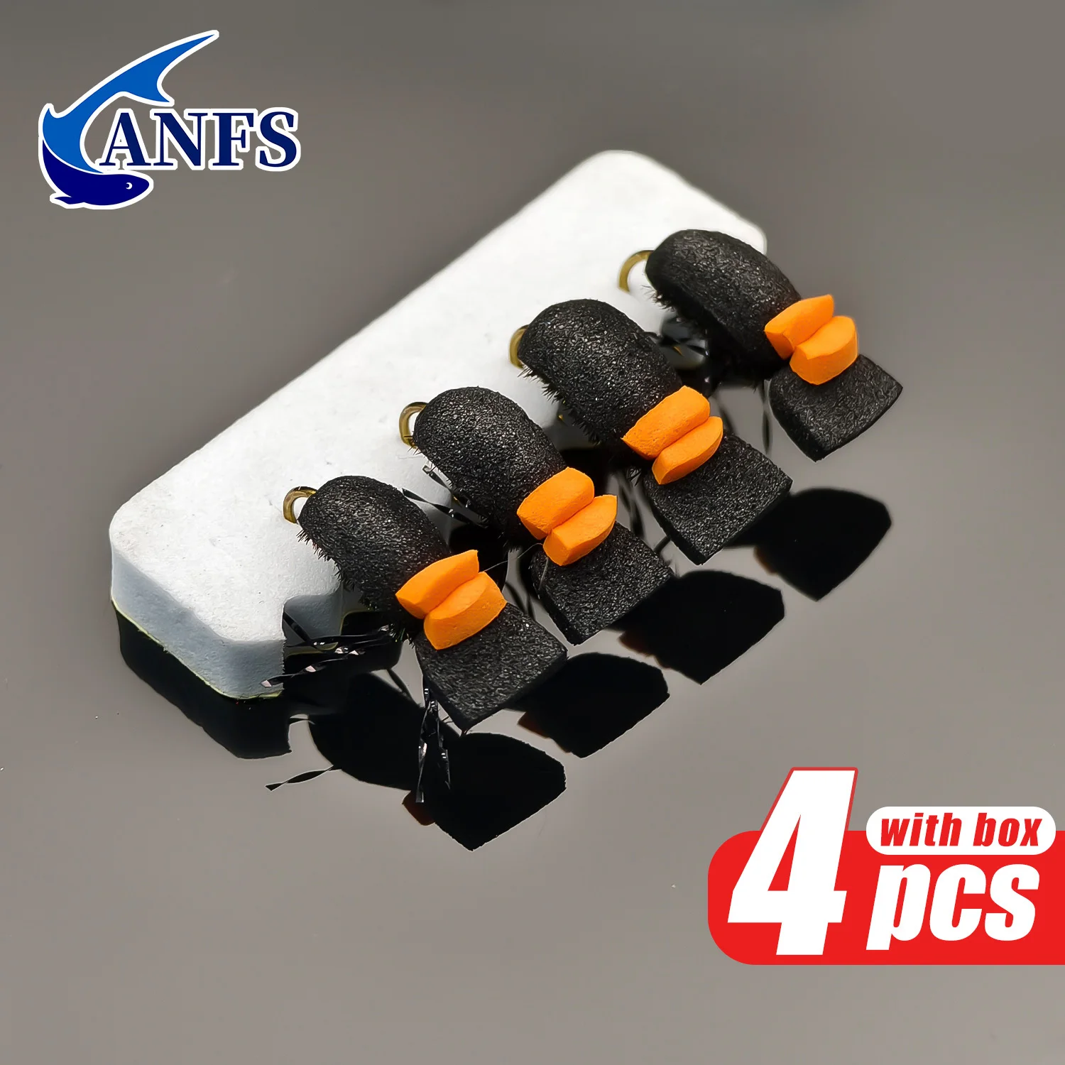 ANFS Foam Beetle – Mosca terrestre tipo beetle para trucha - imagen 4