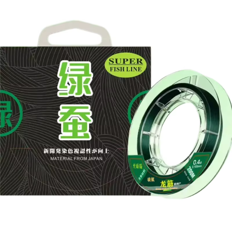 Línea fluorocarbono verde súper resistente sin torsión, suave - imagen 5