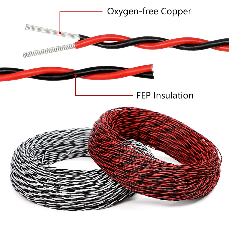 Cable de par trenzado AFS200 de cobre estañado FEP de alta temperatura - imagen 4