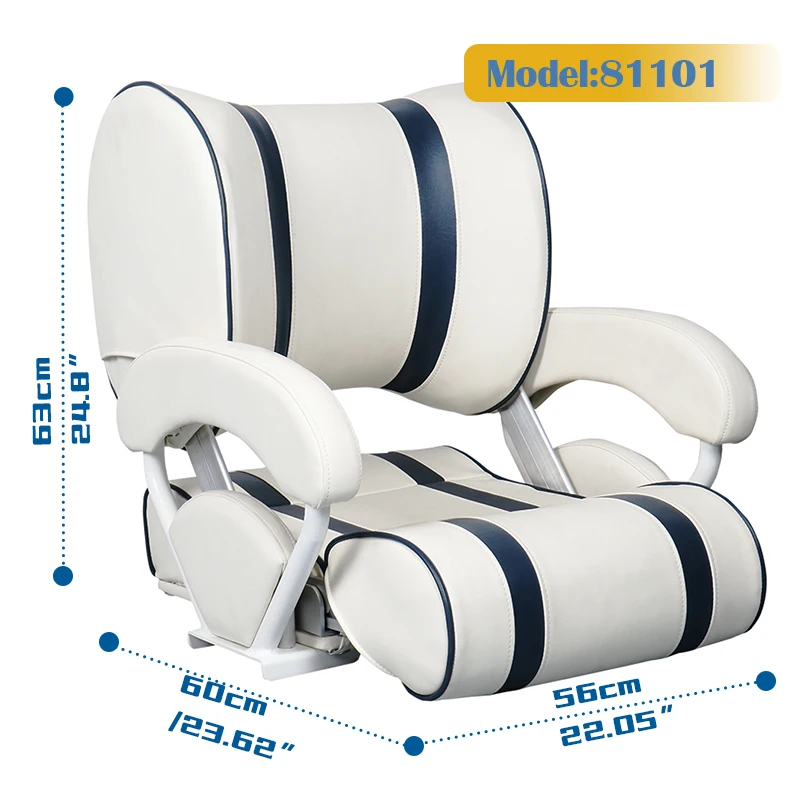 Silla de barco de PVC plegable para pesca en lancha cómodo y estable - imagen 3