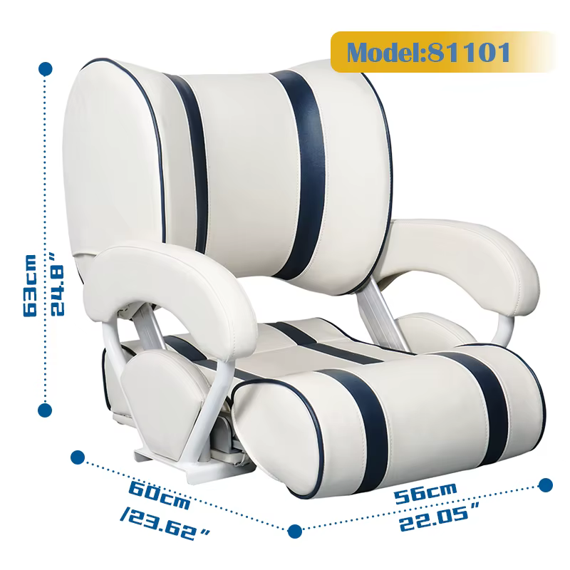 Silla de barco de PVC plegable para pesca en lancha cómodo y estable - imagen 3