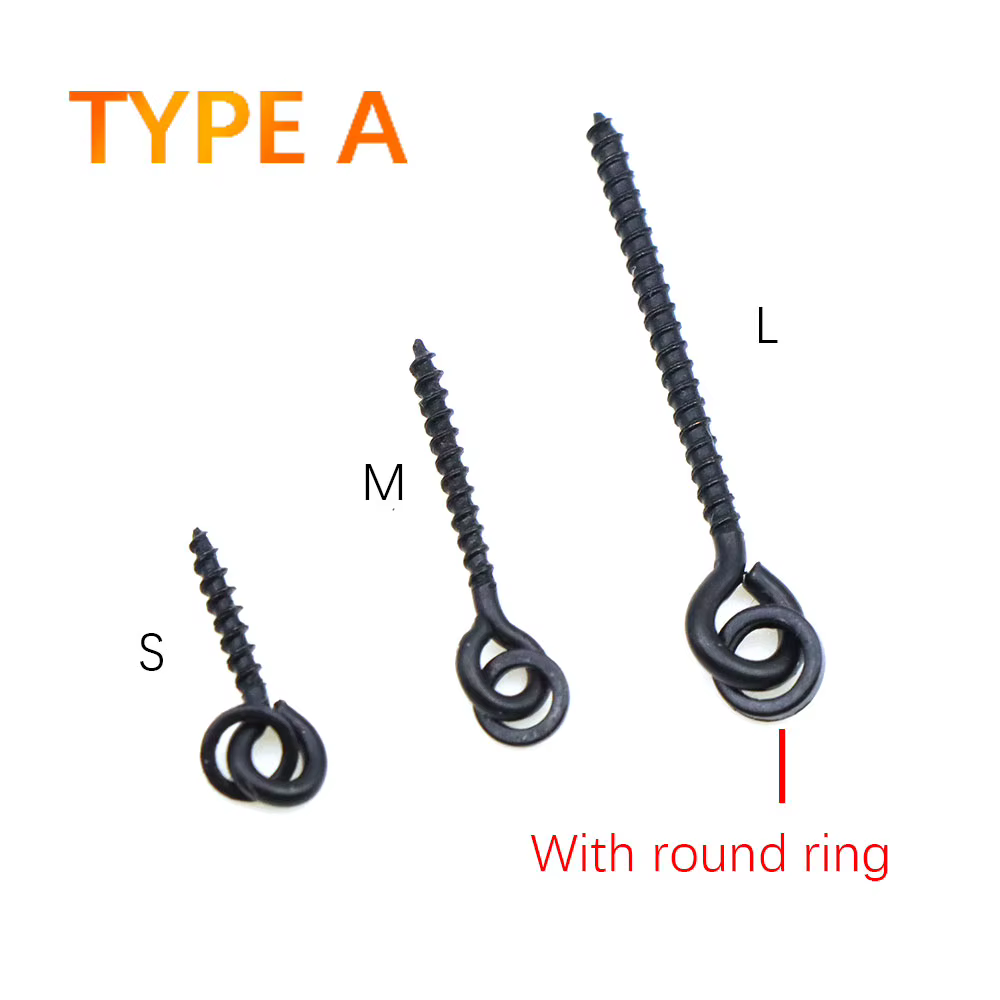 Clips Boilie para carpa con anillo giratorio y tornillos de cebo - imagen 5