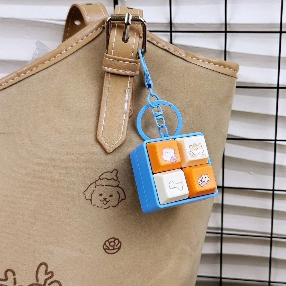 Llavero antiestrés DIY de dibujos animados con teclas y clicker - imagen 3