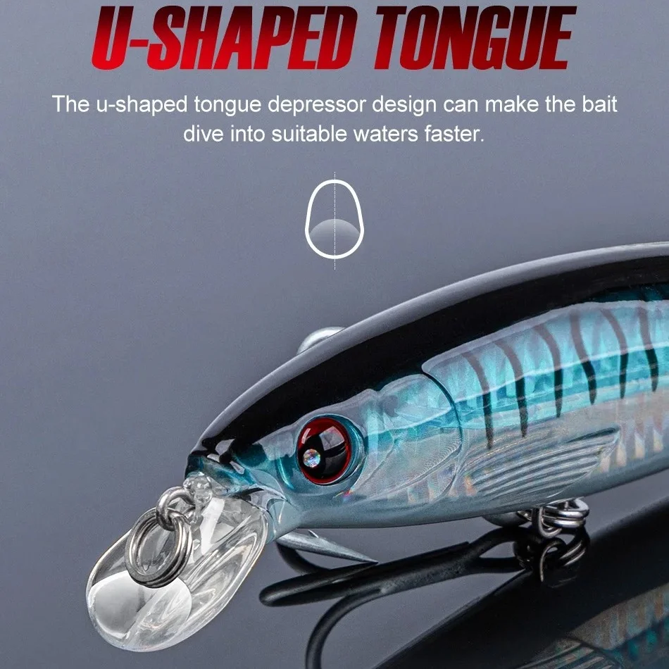NOEBY Señuelo flotante tipo Minnow – duro para agua salada - imagen 2