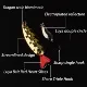 Señuelos cuchara giratoria dorado y plateado de metal