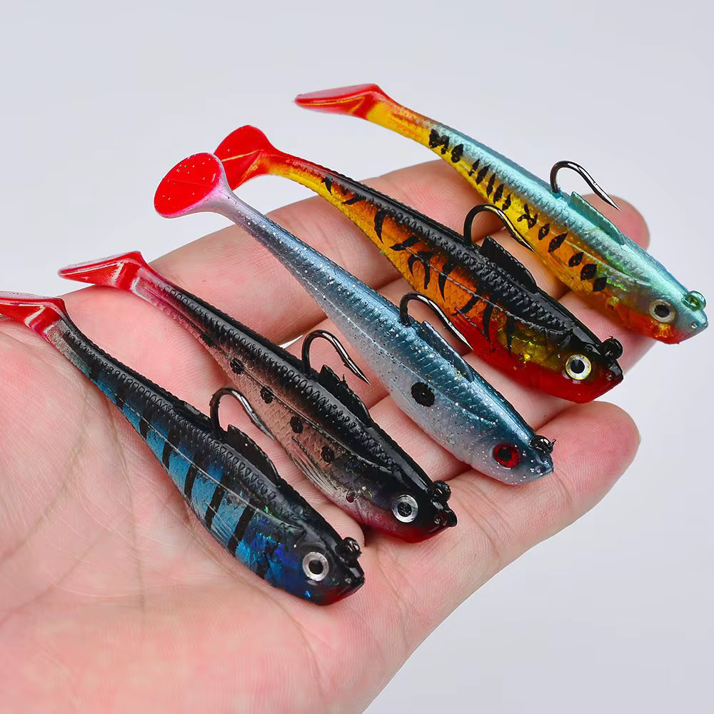 Señuelo vinilo jigging con cabeza de anzuelo – T-tail para lucio - imagen 2