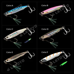 LETOYO Señuelo metálico luminoso para pesca en orilla y barco