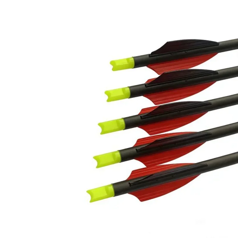 Flechas de carbono para tirachina con plumas y puntas reemplazables