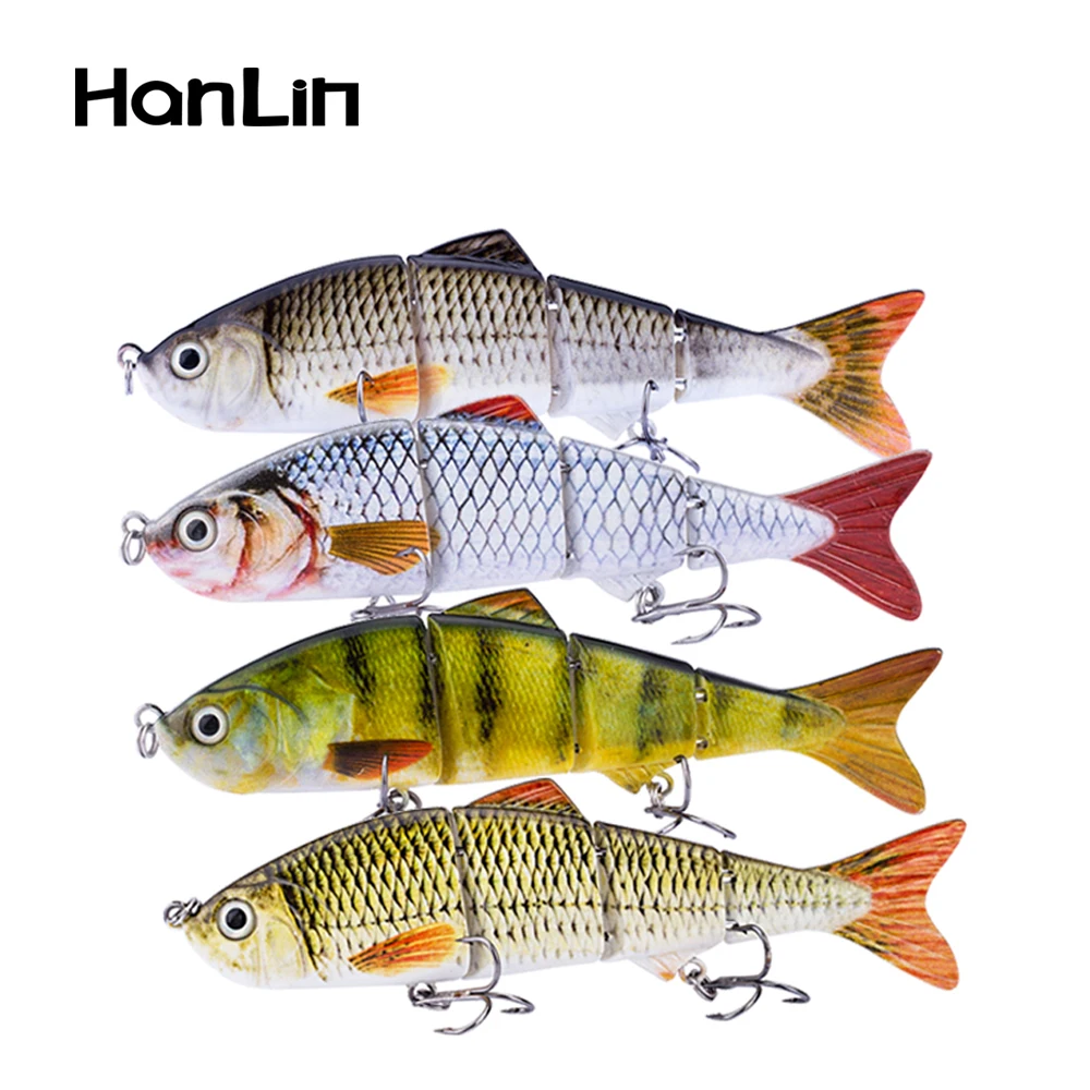 Wobbler Crankbait 125mm – 4 segmentos – Señuelo artificial