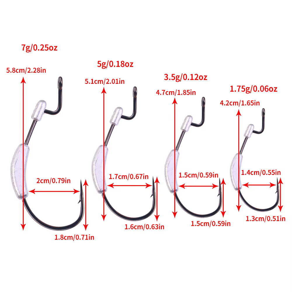 Anzuelos Jig Head Giratorios 7g para Vinilo y Lubina - imagen 5