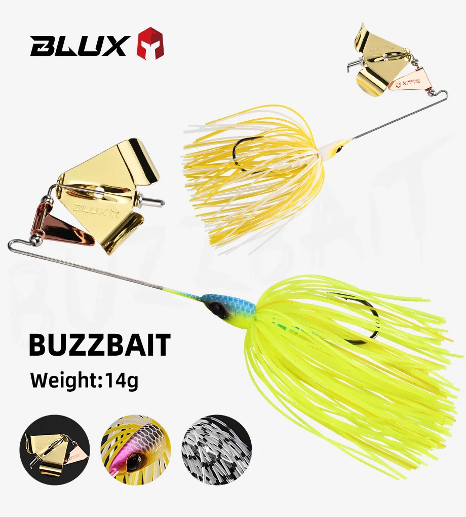 Detalle del diseño del spinnerbait con componente ruidoso