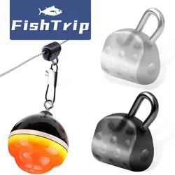 FishTrip Flotador resto pesca clip antideslizante snap peso corredizo