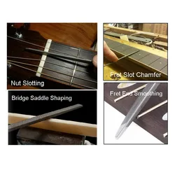 Limas para cejuela de guitarra profesional acero al carbono con mango