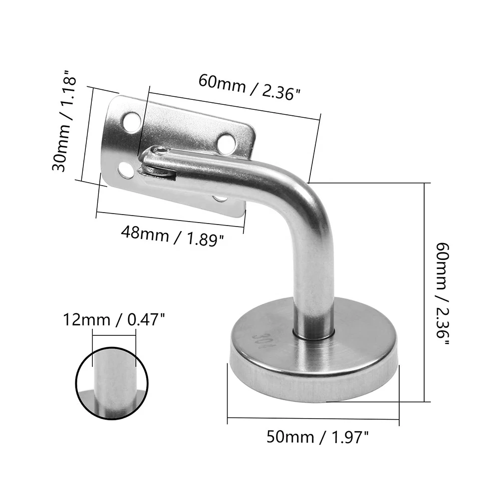 Soportes para Pasamanos de Níquel Satinado – Acabado Resistente - imagen 4