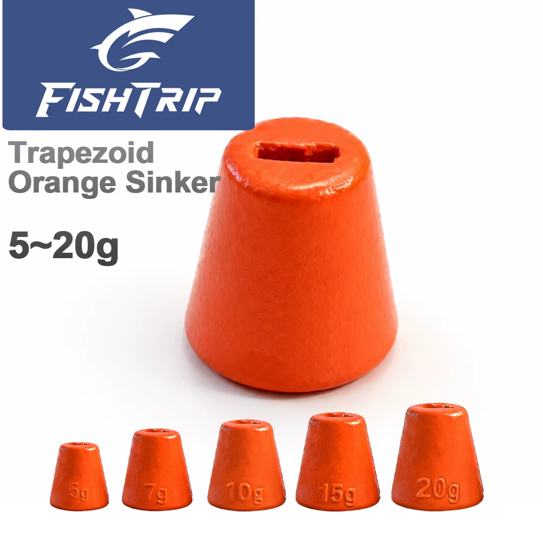 Plomada Trapezoidal FishTrip – Plomo antioxidante para surfcasting - imagen 2