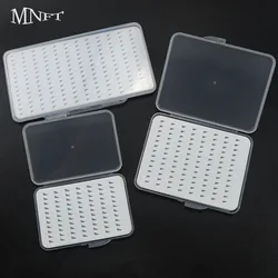 Caja pesca con mosca transparente para moscas secas y húmedas