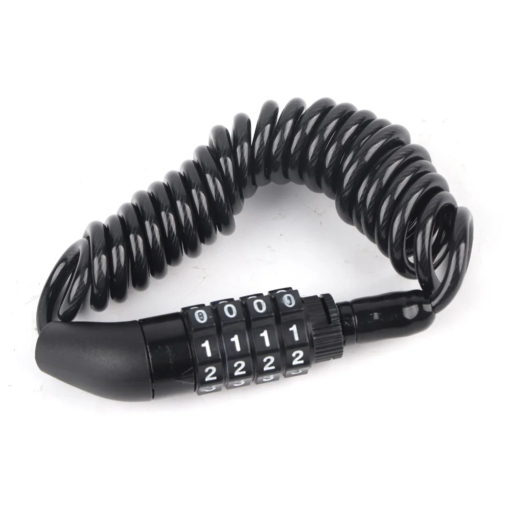 Candado de cable retráctil antirrobo para casco con combinación - imagen 4