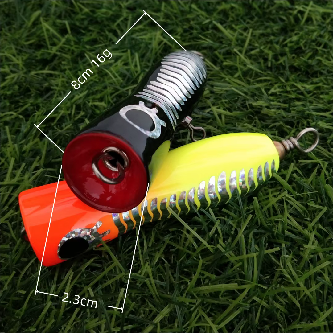 Swolfy Popper de madera artesano – Señuelo de superficie para sal - imagen 2