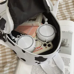 Bolso de viaje para mujer con diseño de vaca y correa ajustable