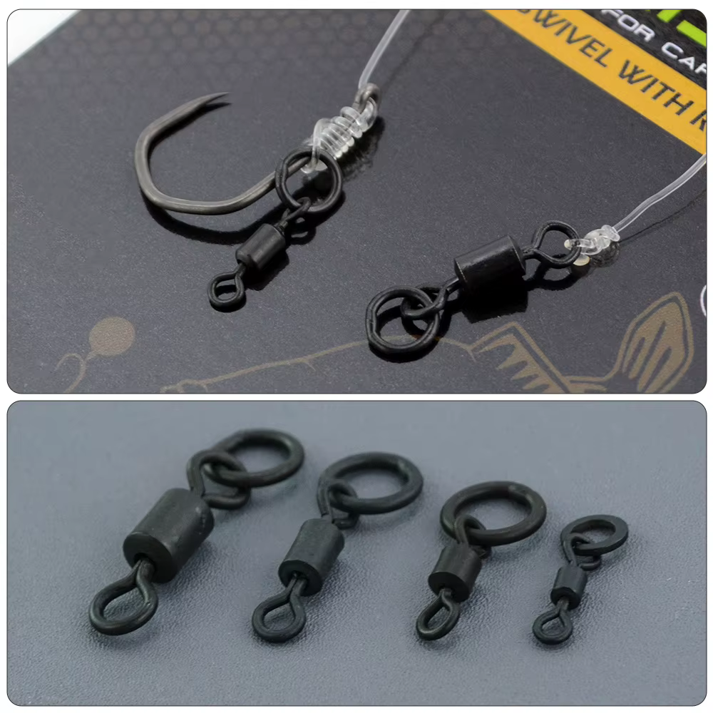 Hirisi Escarpia Giratoria Anillo Sólido Cambio Rápido Carpa - imagen 4