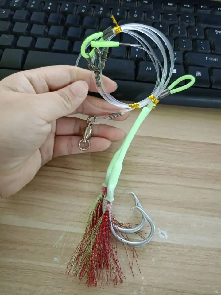 Sabiki luminoso Hapuka con anzuelo circular para aguas profundas - imagen 3