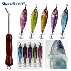 ShareShark Señuelo luminoso madera para sepia y calamar