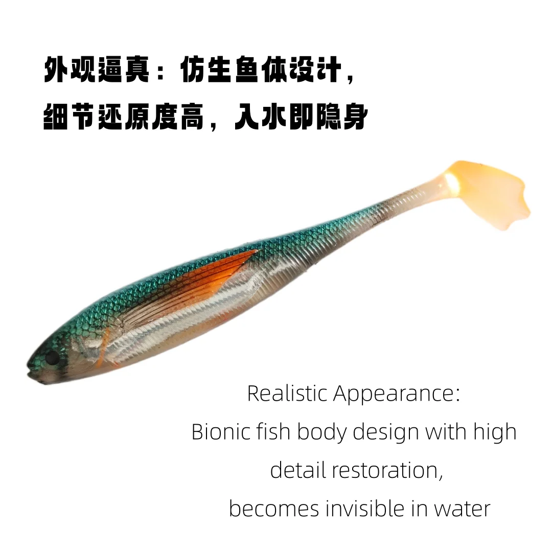 Swimbait SWOLFY con aspecto 3D y reflejo láser