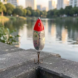 Señuelo Cuchara roja con escamas para lucio y lucioperca