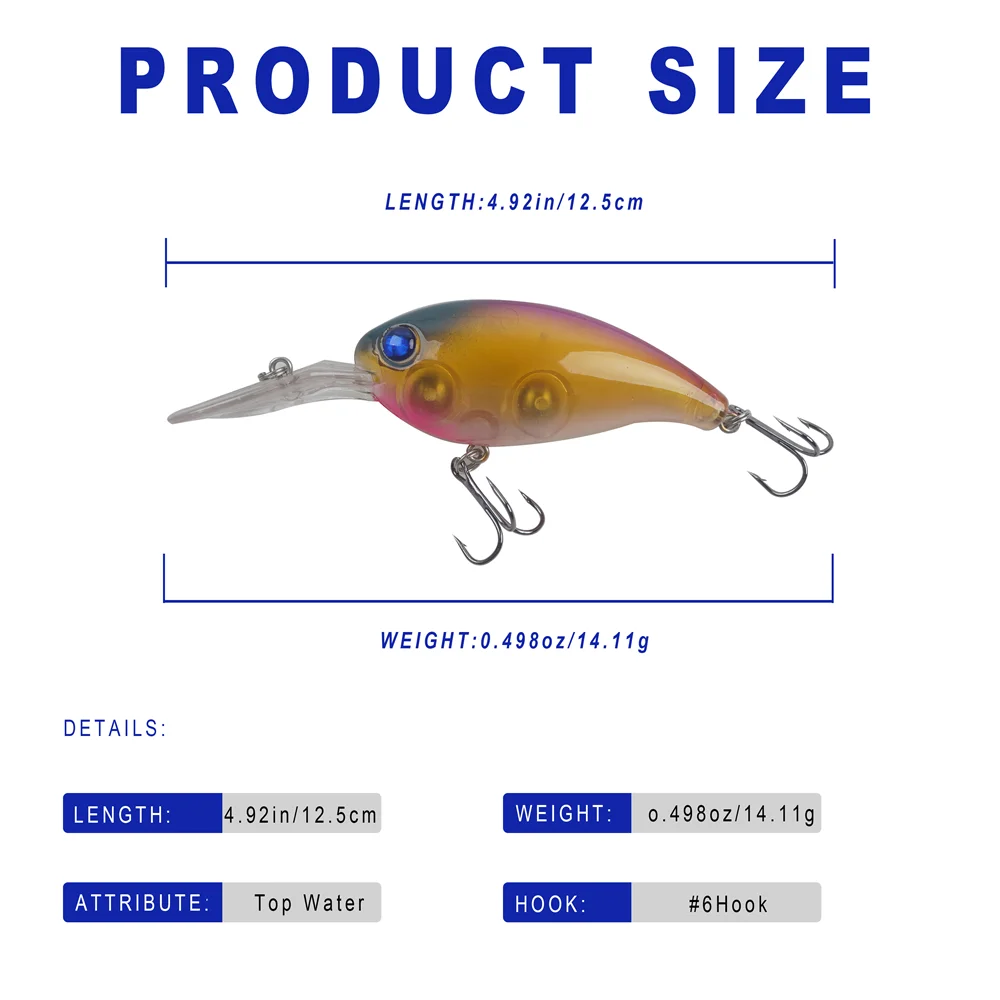 Señuelos crankbait con acabados realistas