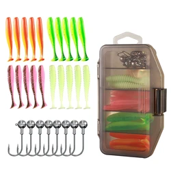 Kit Señuelos Blandos 7 cm – Caja de Accesorios para Pesca