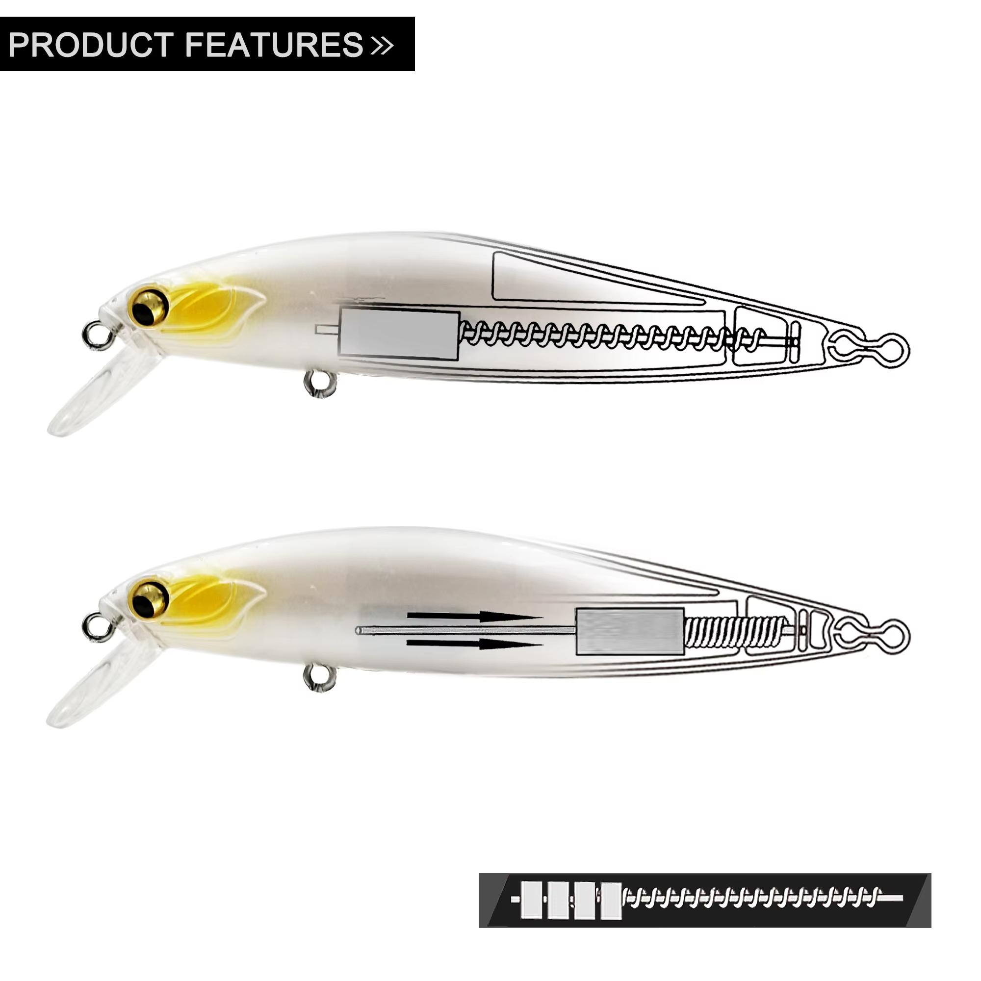 Assassin105 AR-C Minnow Castfanatic – Jerkbait 14g lubina lucio - imagen 4