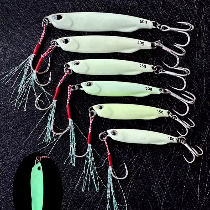 Señuelos Metálicos Luminosos para Jigging – 10 a 60g - imagen 4
