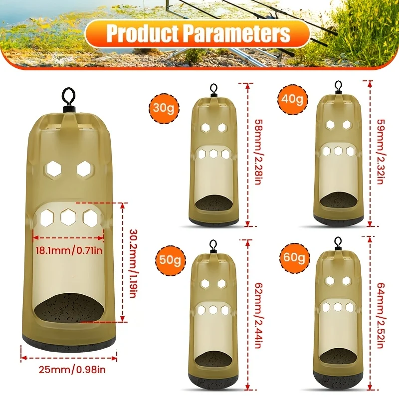 Jaula de cebo con ventana para pesca de carpas – reparto eficiente - imagen 5
