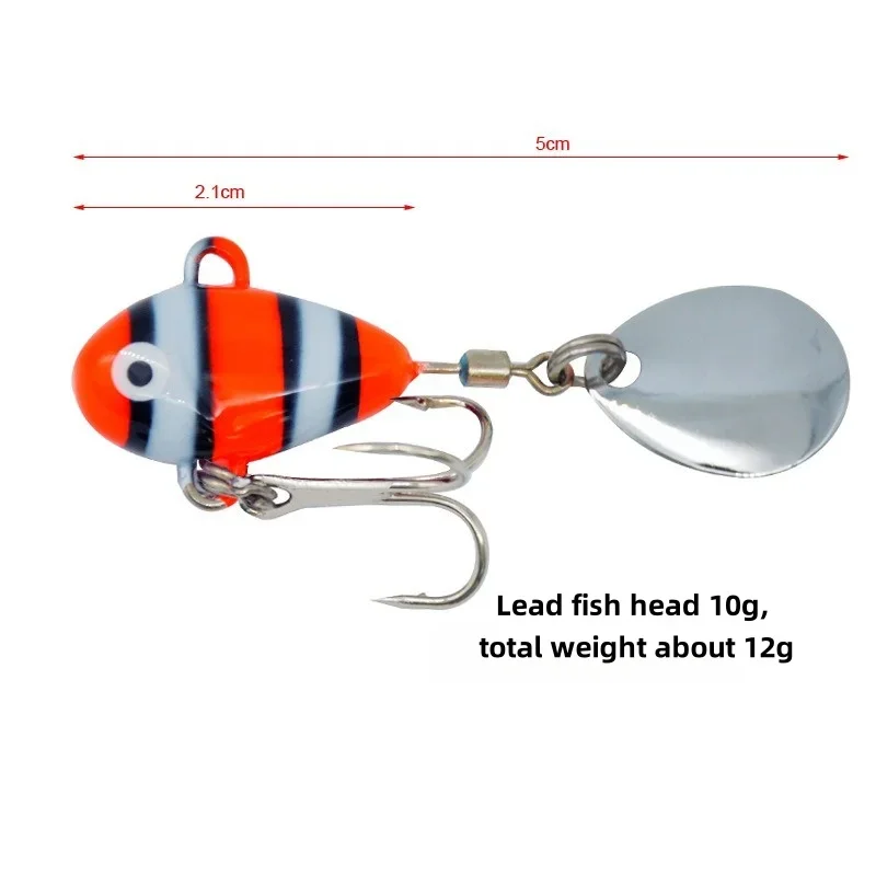 Señuelo oscilante VIB de 10 g con lentejuelas